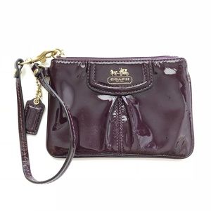 Coach Deep Purple Patent Leather Wristlet